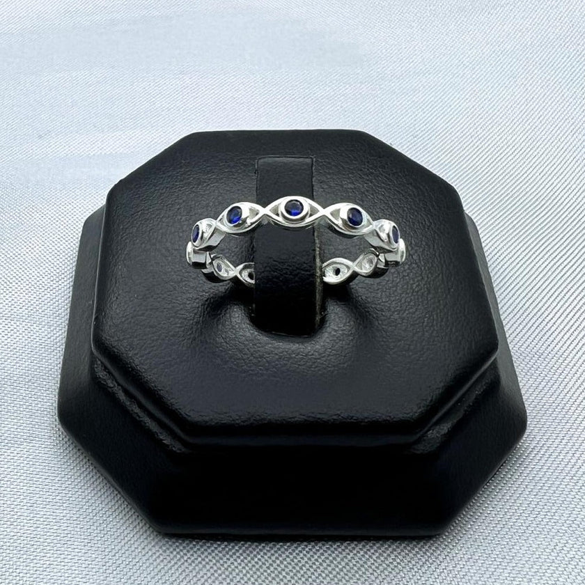 #AD340 - Anillo Ojo Turco Con Piedra -  B12/2.0