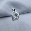 #D490 - Dije Letra De Plata Con Piedra Zirconia - A13/1.4