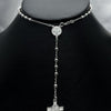 #MR124 - Rosario De San Benito Liso Plata - 3 mm - A06/8.0