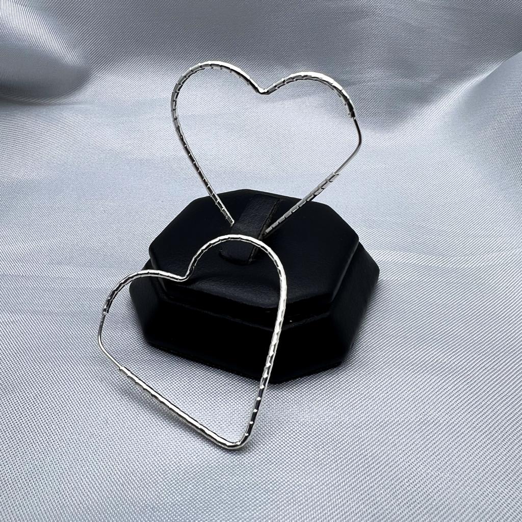 #ARR145 - Arracada De Corazón Diamantada - A07/1.6