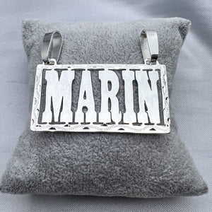 #HE110 - Placa/Dije De Nombre Personalizado De Plata - DE075/ - DE086/