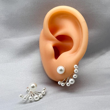 #AR174 - Arete/Cuff Con Perlas De Plata - C14/3.2