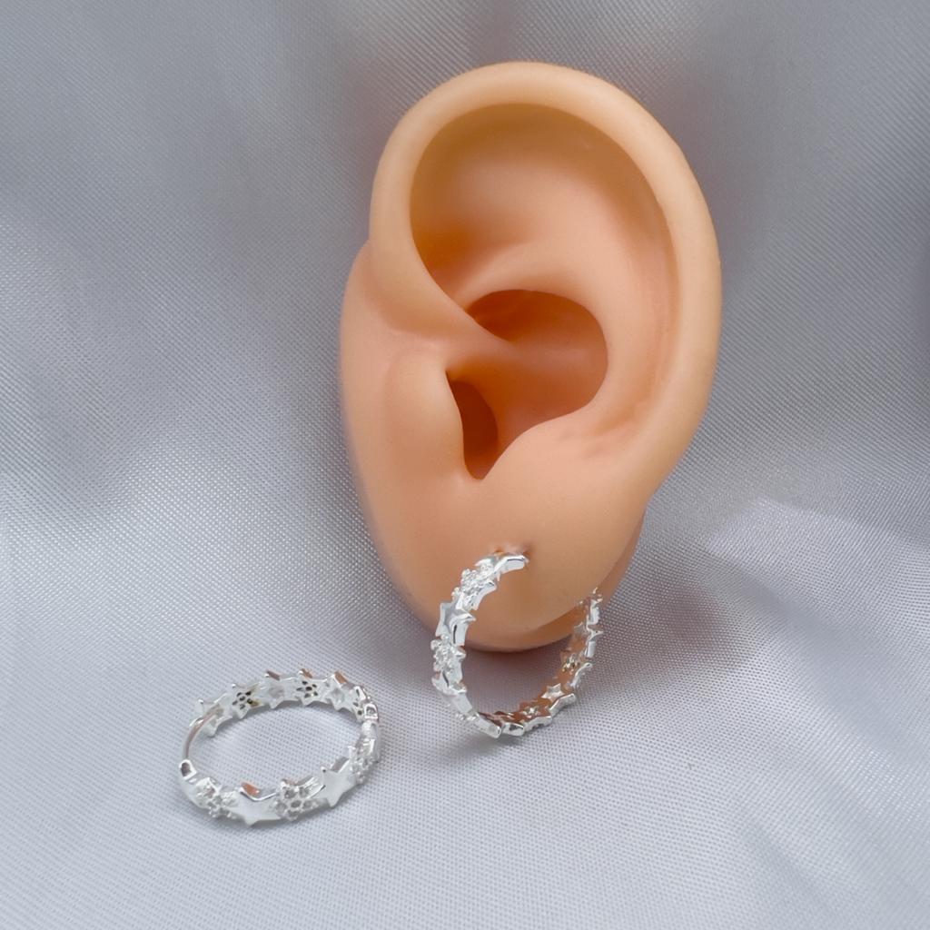 #ARR147 - Arracada De Estrellas Con Piedras - B12/4.2