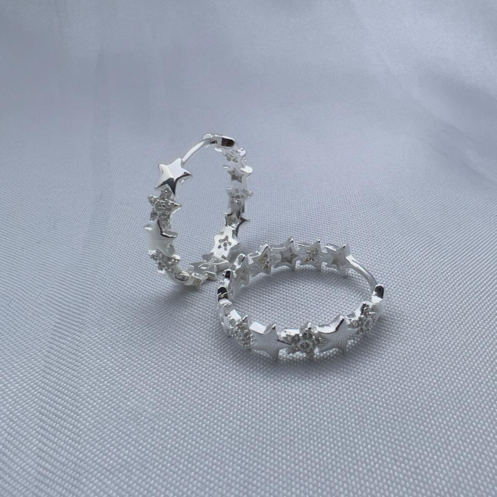 #ARR147 - Arracada De Estrellas Con Piedras - B12/4.2