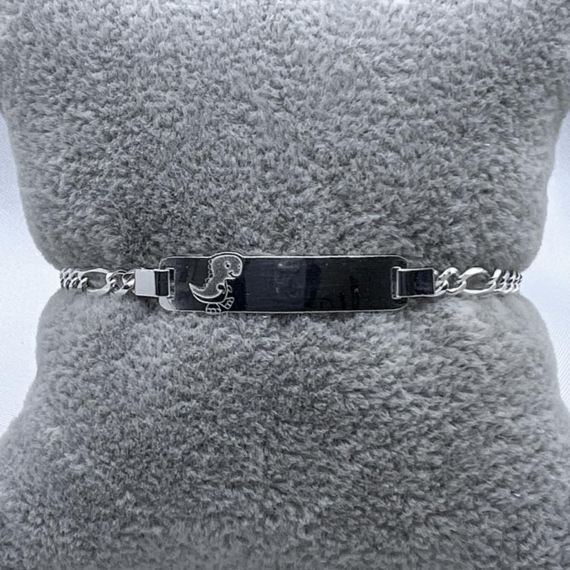 #ESC229 - Esclava Dinosaurio/T-Rex Plata - A12/3.3