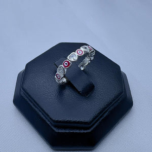 #AD392 - Anillo De Ojo Turco Piedra - C14/2.5