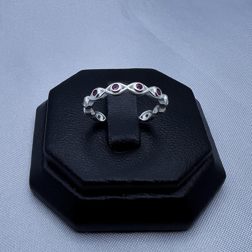 #AD340 - Anillo Ojo Turco Con Piedra -  B12/2.0