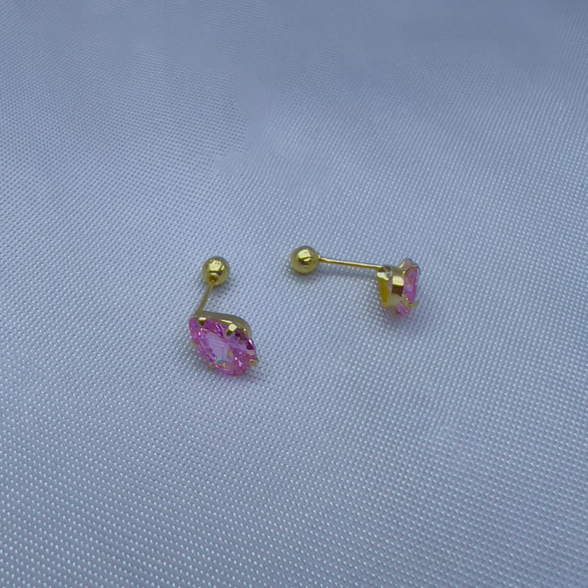 #B10213 - Broquel De Gota/Pera De Oro 10k - L140/ - L245/