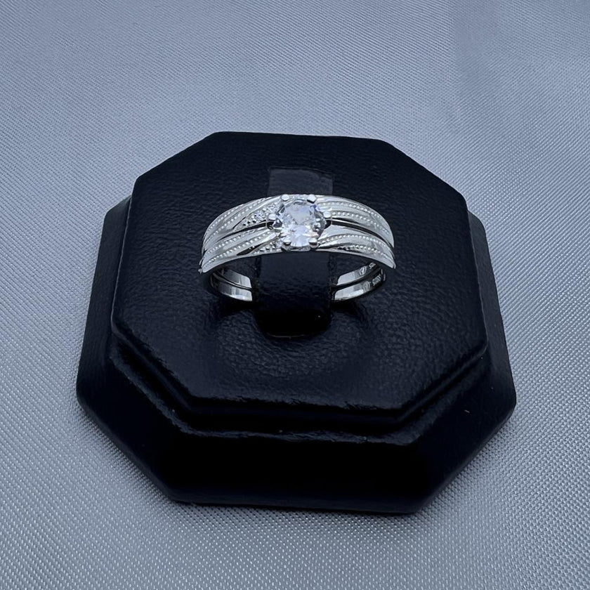 #AL131 - Alianza Triple De Matrimonio/Compromiso/Promesa De Plata - B12/3.4