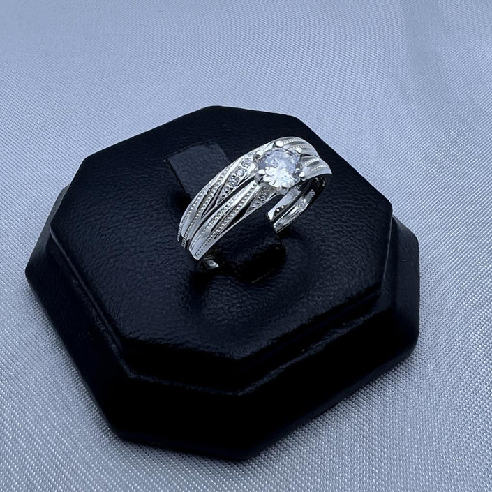 #AL131 - Alianza Triple De Matrimonio/Compromiso/Promesa De Plata - B12/3.4