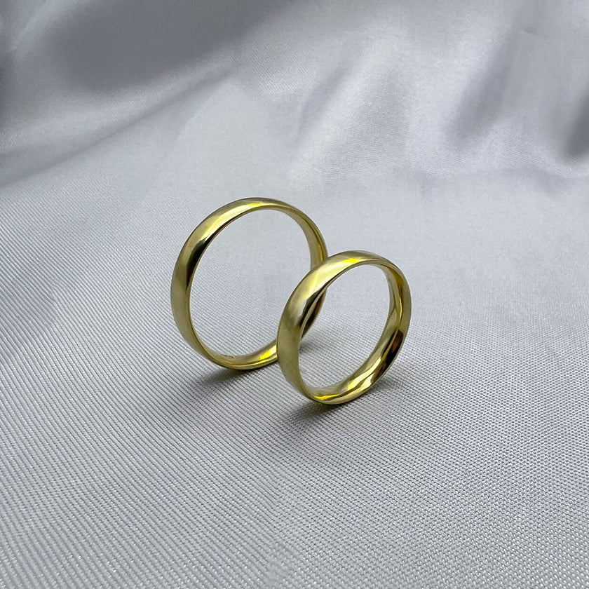 #AG10103 - Argolla Lisa Confort Oro 10K - H10/3.5