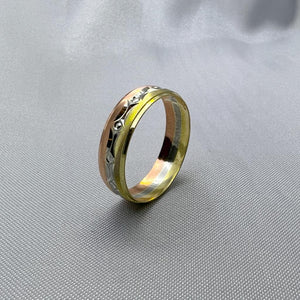 #AG10104 - Argollas Tres Oros Oro 10K - H10/1.9