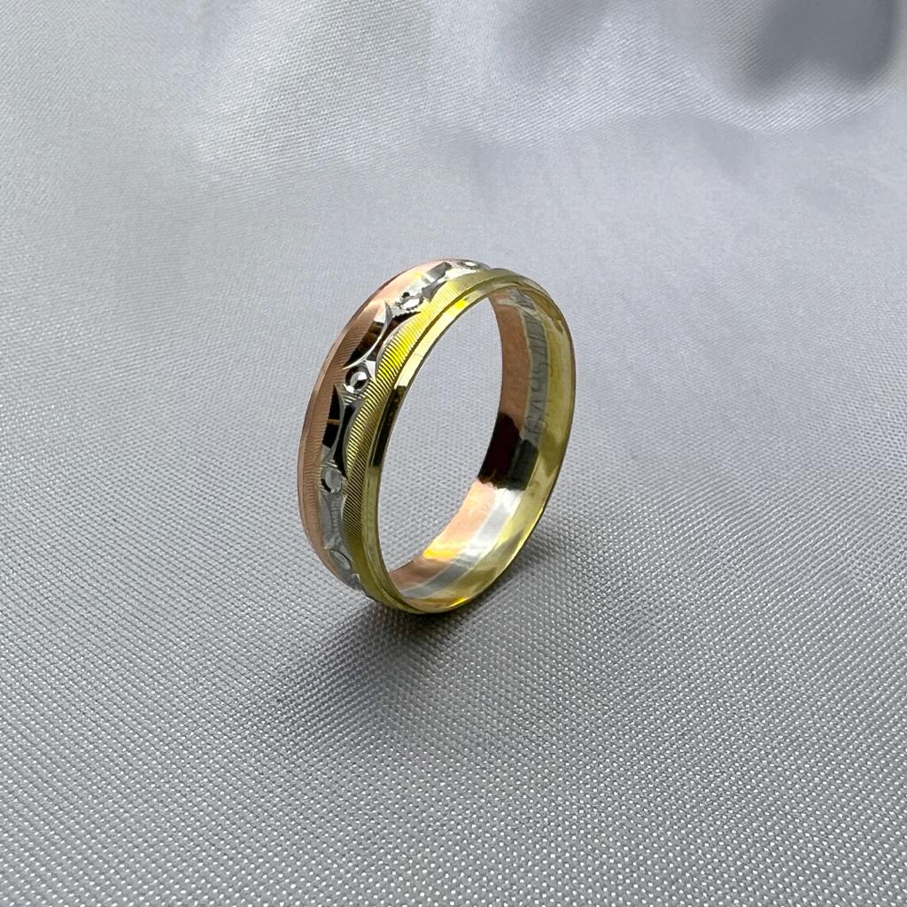 #AG10104 - Argollas Tres Oros Oro 10K - H10/1.9