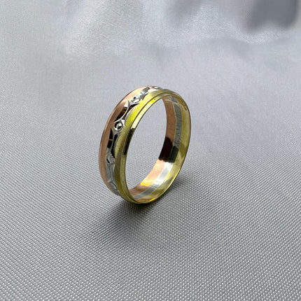 #AG10104 - Argollas Tres Oros Oro 10K - H10/1.9