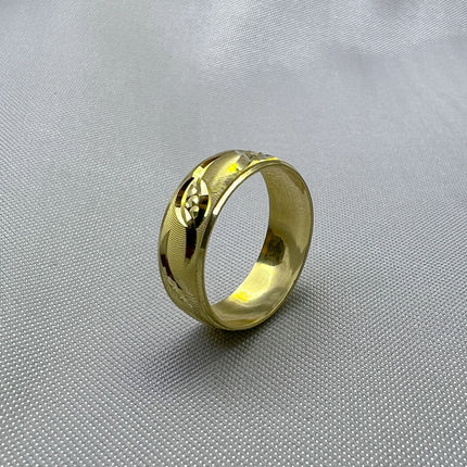 #HE166 - Argolla Diamantada Oro 10K - H10/2.2