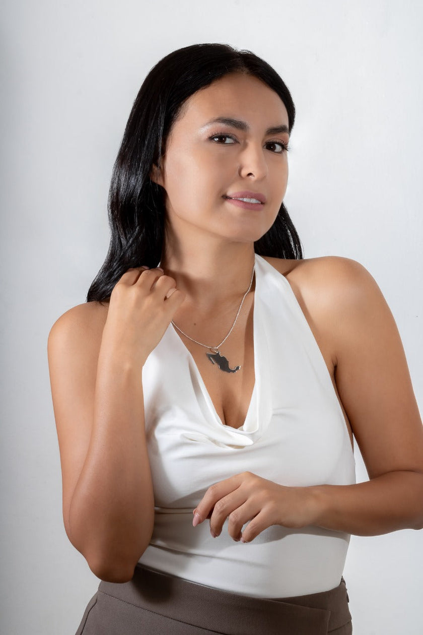 #HE164 - Dije Personalizado De México De Plata - DE021/