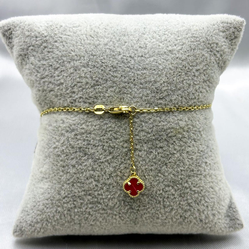 #PA10111- Pulsera Tipo Van Cleef De 1 Trébol De Oro 10K - H16/2.2