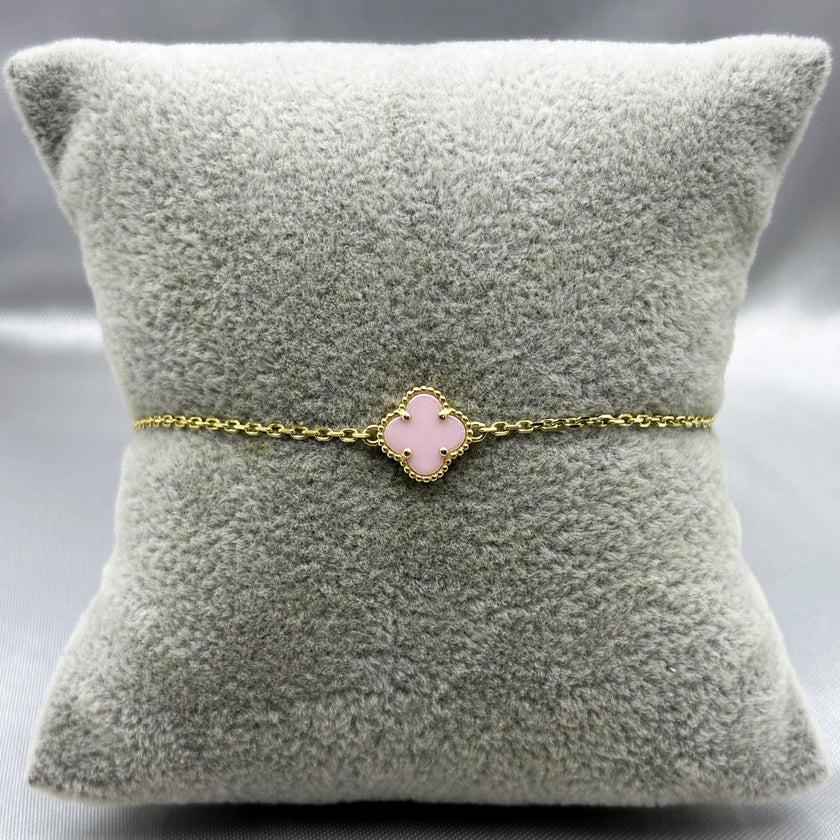 #PA10111- Pulsera Tipo Van Cleef De 1 Trébol De Oro 10K - H16/2.2