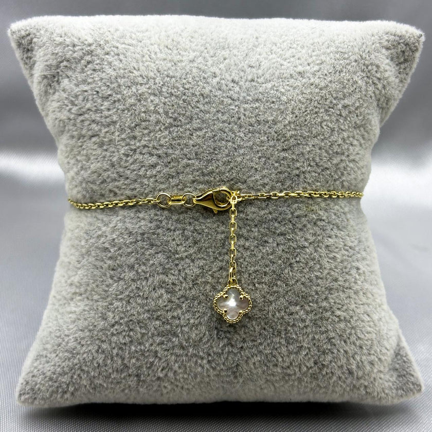 #PA10111- Pulsera Tipo Van Cleef De 1 Trébol De Oro 10K - H16/2.2