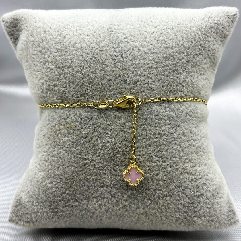 #PA10111- Pulsera Tipo Van Cleef De 1 Trébol De Oro 10K - H16/2.2