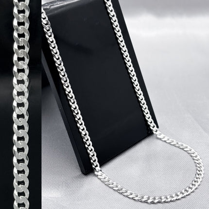 #CAD175 - Cadena Cubana Plata - 080 - 3 mm - A05/8.6