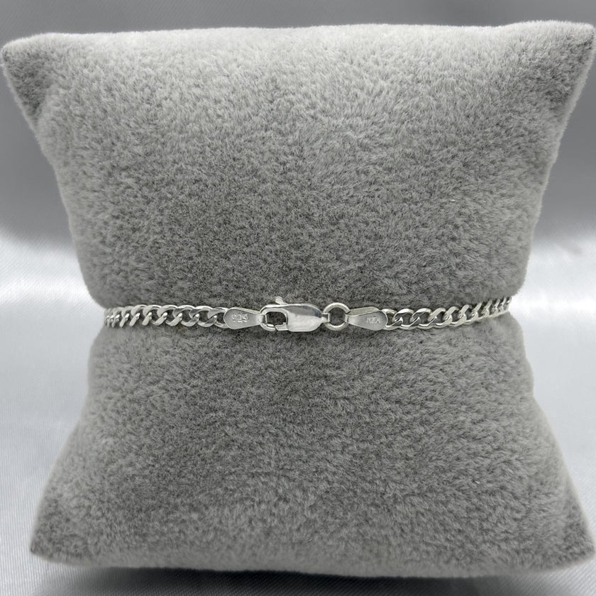 #ESC193 - Esclava Barbada Plata - 100 - 4 mm - A06/5.4