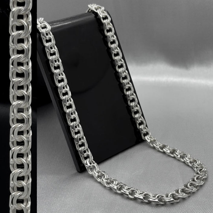 #CAD156 - Cadena Tejido Chino Plata - 6.5 mm - A06/42.8