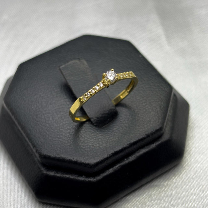 #AD10119 - Anillo Solitario Con Piedra De Oro 10k - H02/1.1