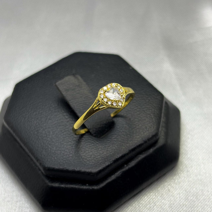 #AD10118 - Anillo Solitario Con Piedra De Corazón - H02/1.1