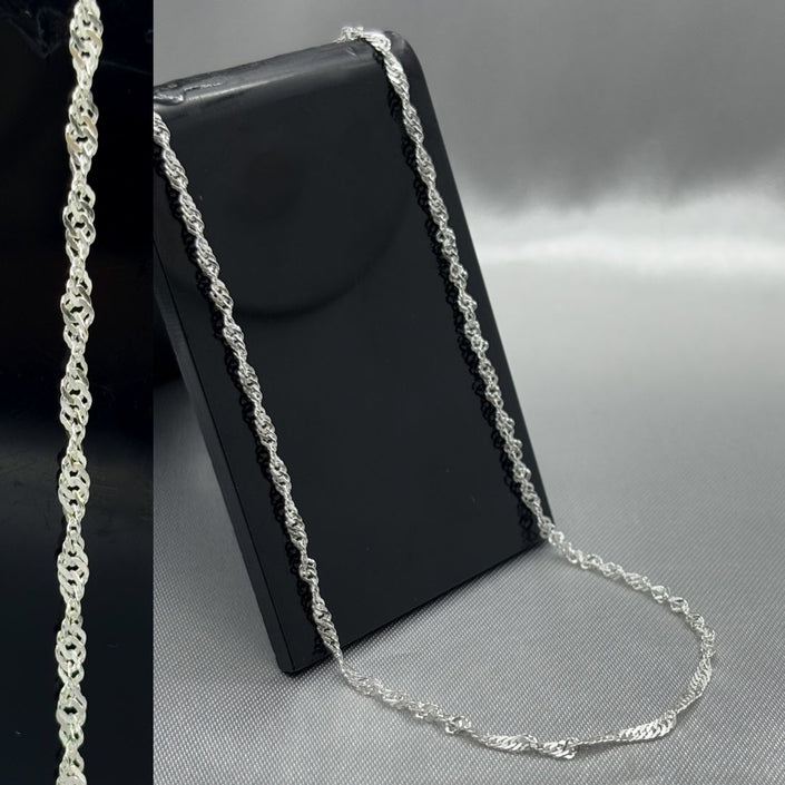 #CAD128 - Cadena Singapur Plata - 030 - 1mm - A06/2.4