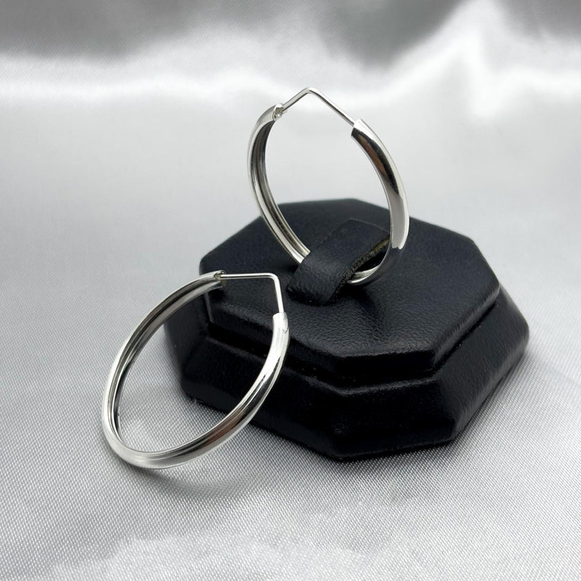 #ARR154 - Arracada Ovalada Plata - CE2.9