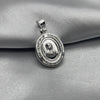 #D123 - Dije Vigen De Guadalupe Con Zirconia Plata - F2.9