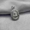 #D121 - Dije Sagrado Corazón De Jesús Con Zirconia Plata - F2.8