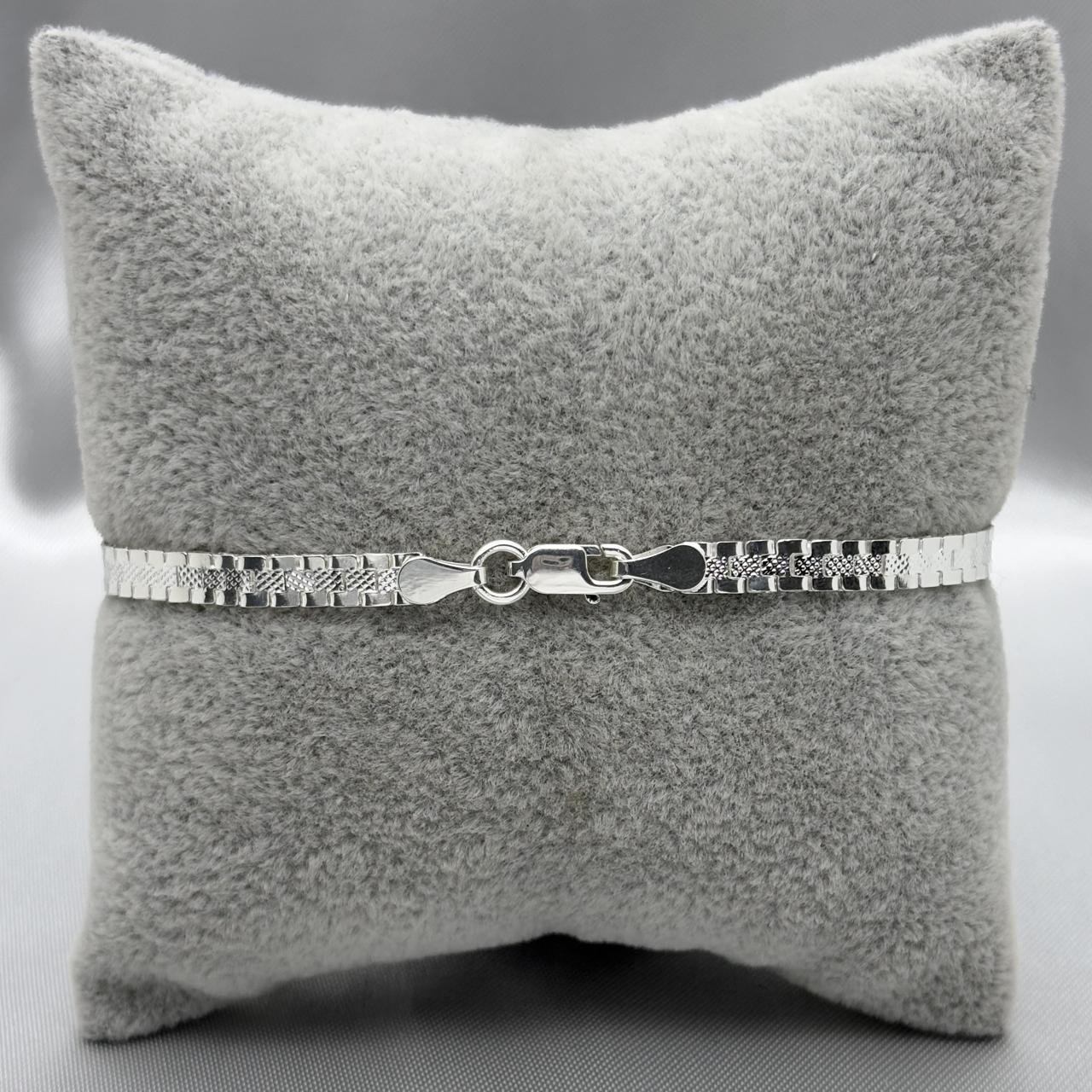 #ESC124 - Esclava Tipo Rolex Diamantada Plata - 4mm - ZC6.7