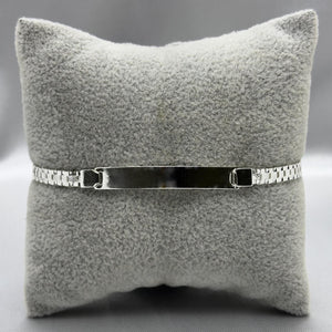 #ESC124 - Esclava Tipo Rolex Diamantada Plata - 4mm - ZC6.7