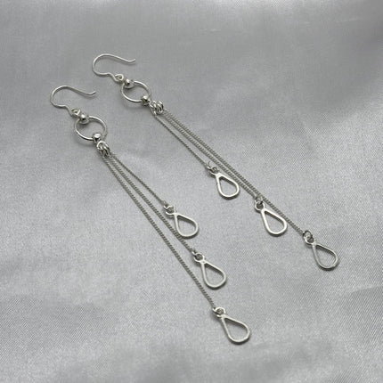 #AR132 - Arete Colgante Gota Plata - A13/6.0