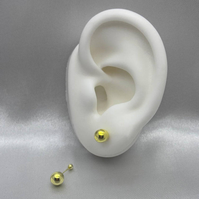 #B10163 - Broquel De Bola (Dormilona) De Oro10K - L126/ - L525/