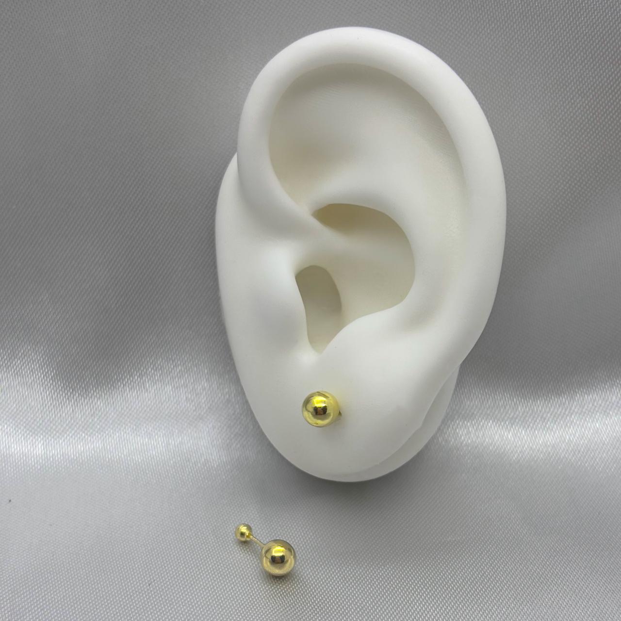 #B10163 - Broquel De Bola (Dormilona) De Oro10K - L126/ - L525/