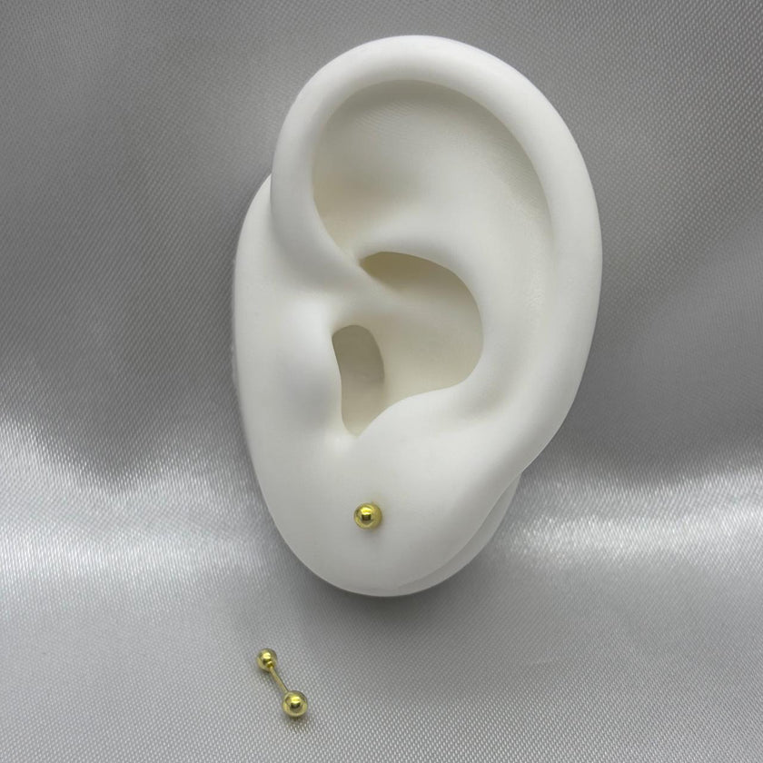 #B10163 - Broquel De Bola (Dormilona) De Oro10K - L126/ - L525/
