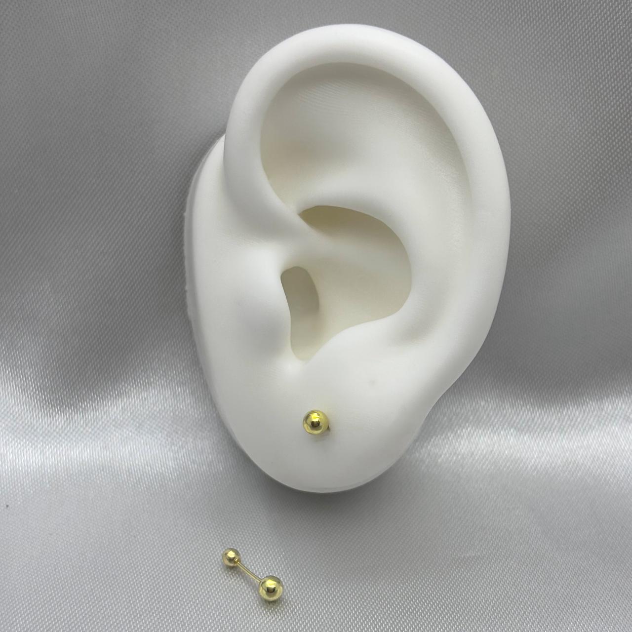 #B10163 - Broquel De Bola (Dormilona) De Oro10K - L126/ - L525/