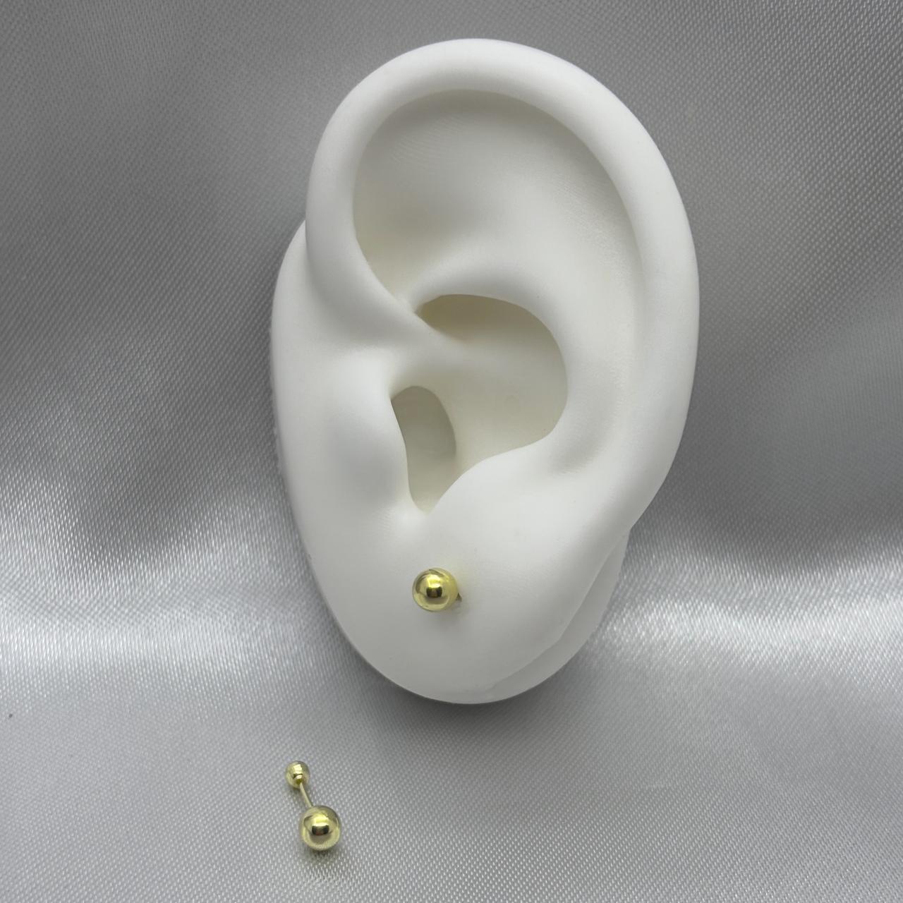 #B10163 - Broquel De Bola (Dormilona) De Oro10K - L126/ - L525/
