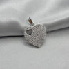 #D295 - Dije Corazón Piedras Zirconias Plata - F1.7