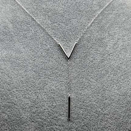 #G117 - Gargantilla Colgante Triángulo Plata - C14/3.0