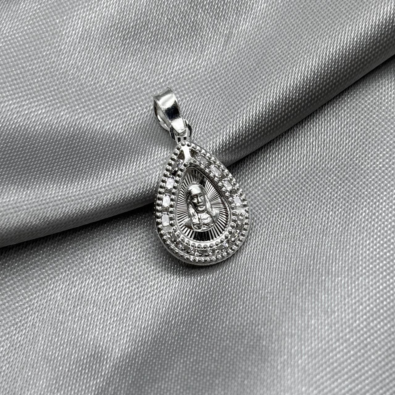 #D298 - Dije Gota De Jesús/Sagrado Corazón Plata- F1.1