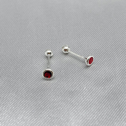 #BR242 - Broquel Biselado Con Zirconia Plata -E15/ - E23/