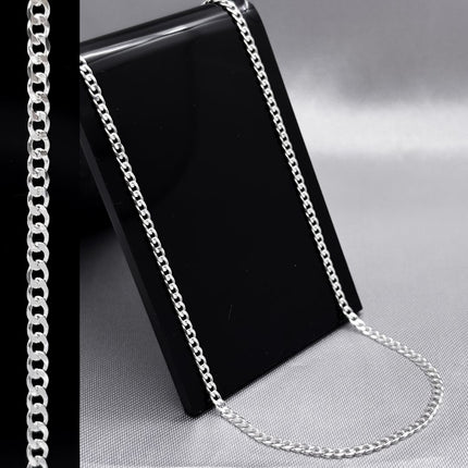 #CAD187 - Cadena Cubana Plata - 050 - 2 mm - A05/3.2