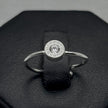 #AD206 - Anillo Ajustable Números Romanos Piedra Zirconia Plata - PU1.6