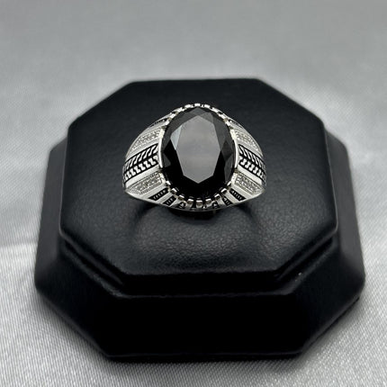 #AC123 - Anillo Caballero Con Zirconia Plata - B11/6.3