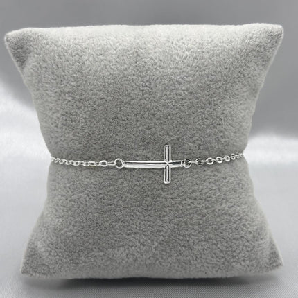 #PA304 - Pulsera De Cruz Plata - A15/2.0