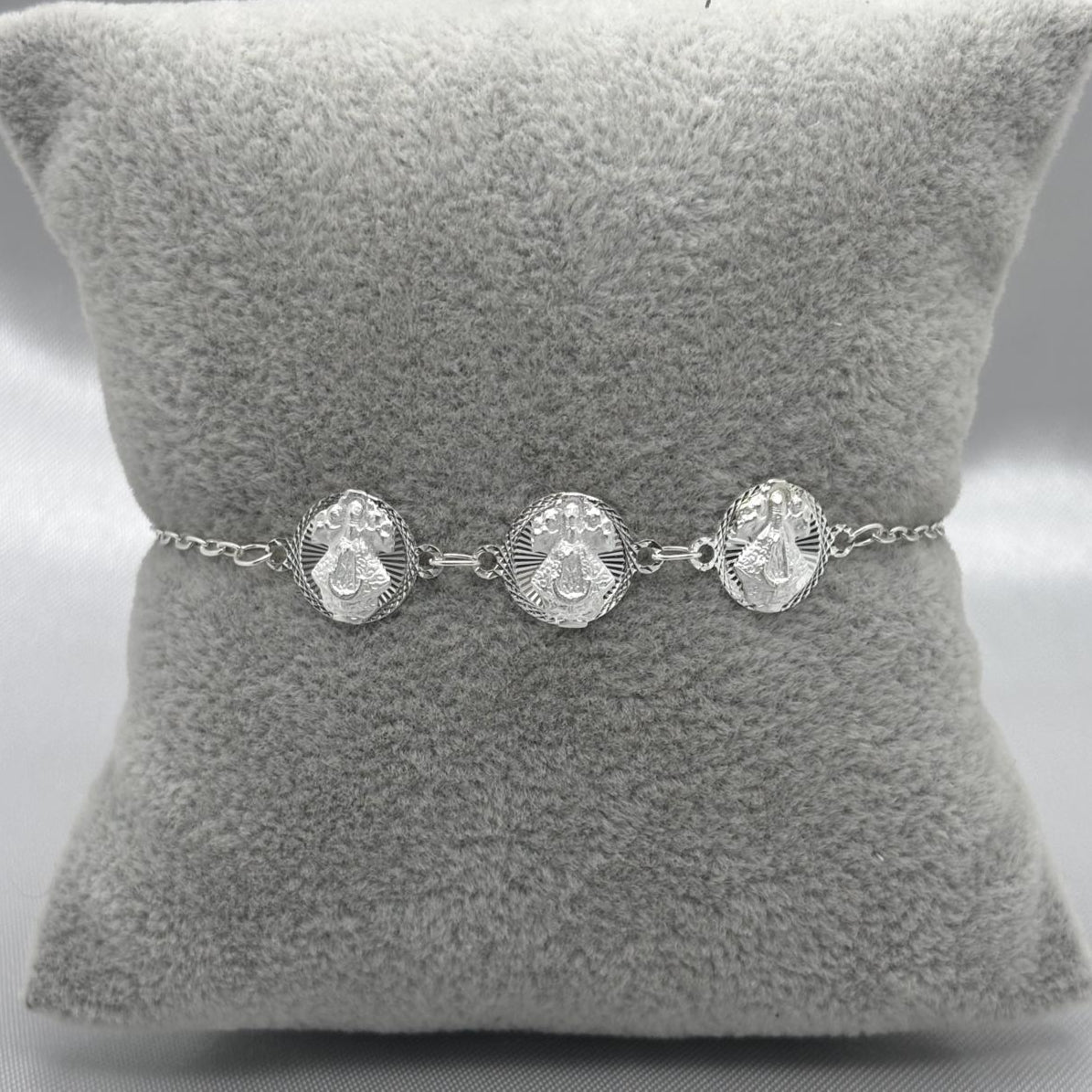 #PA186 - Pulsera Virgen San Juan De Los Lagos Plata - A13/2.3